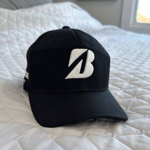 Black Bridgestone Gold Flexfit S-M 7.5” Logo Cap
